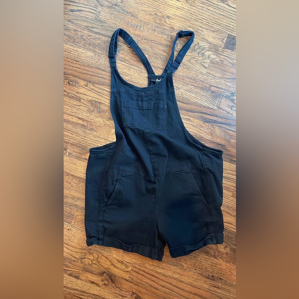 LED black maternity overalls